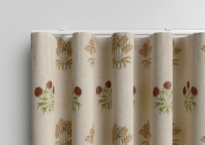 William Morris At Home Lily Flower Embroidery, Madder - Made to Measure Curtains - Image 13